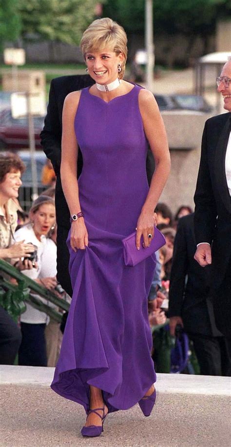 diana gales versace look|diana purple versace suit.